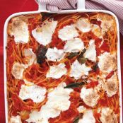 Baked Spaghetti and Mozzarella