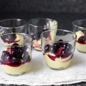 Vanilla Custards with Roasted Blueberries