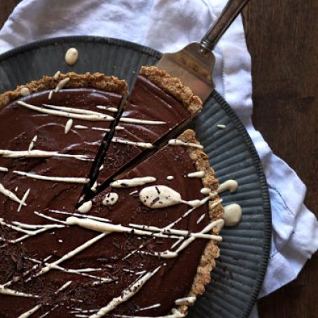 CHILLED CHOCOLATE ESPRESSO TORTE WITH TOASTED HAZELNUT CRUST, FROM OH SHE GLOWS