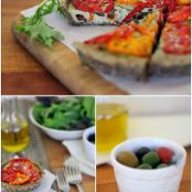 Sun Dried Tomato, Basil and Olive Tart