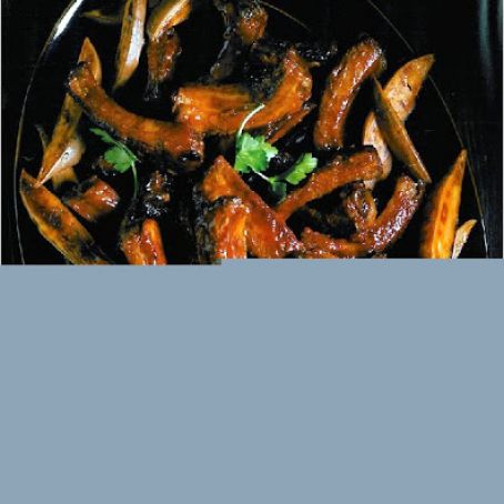 Sticky Oven Ribs with Smokey Roasted Sweet Potatoes