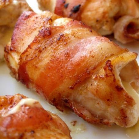 Bacon Wrapped Smoked Gouda Chicken Breasts