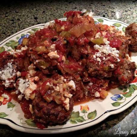 Greek Style Meatballs and Tomato Sauce