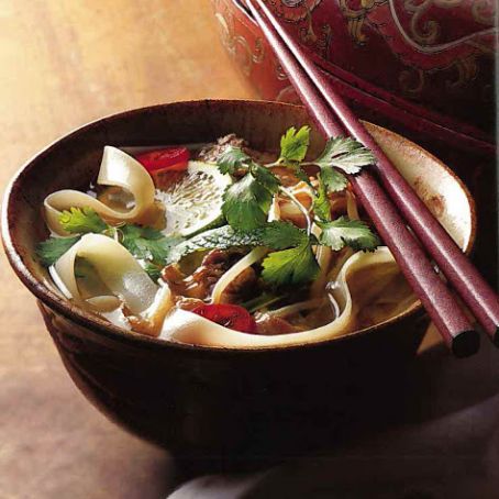 Beef and Rice Noodle Soup