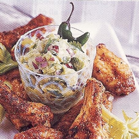 Spicy Wings with Avocado Salsa