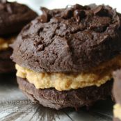 Chocolate Peanut Butter Whoopie Pies