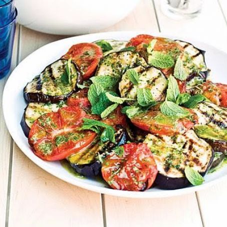 Grilled Eggplant and Tomato Salad