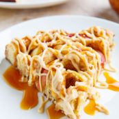 Apple Cinnamon Spiral Bread with Caramel Cream Cheese Frosting