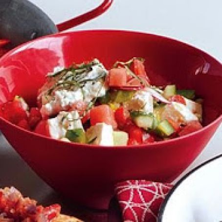 CHPD VEGGIE SALAD w/WATERMELON & FETA