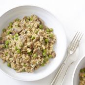 Mushroom and Green Pea Risotto