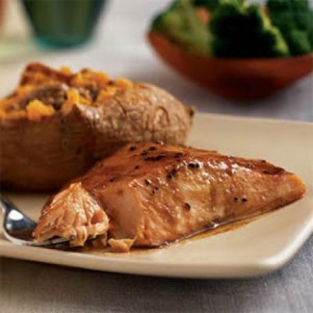 Sweet-Spicy Glazed Salmon