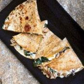 Mushroom Quesadillas on Whole Wheat Tortillas