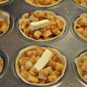 Bite Size Apple Pies in Cupcake tins
