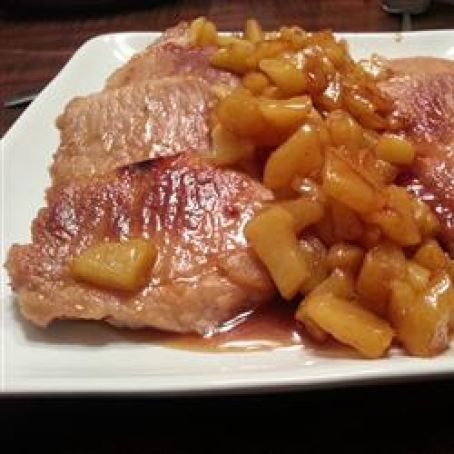 Caramel Apple Pork Chops