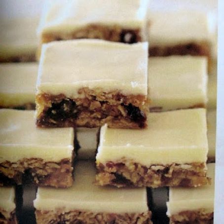 Oat Squares with White Chocolate Frosting