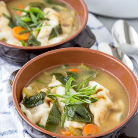 Hot and Sour Potsticker Soup