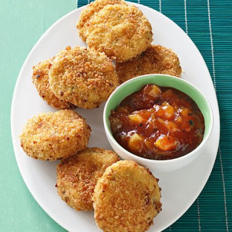 Sides (Curried Potato Fritters)