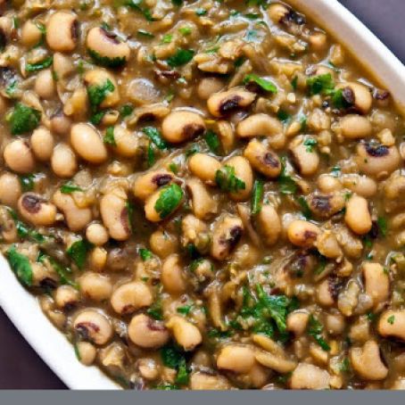 Spicy Black-Eyed Peas - Slow Cooker