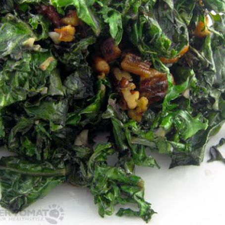 Super Easy Kale With Pecans Recipe