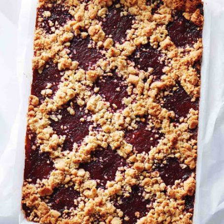 Linzer Crumble Pie with Cranberry-Raspberry Jam
