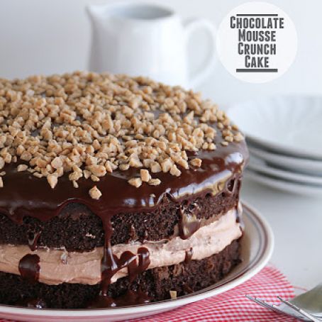 Chocolate Mousse Crunch Cake