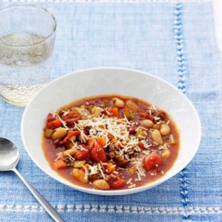 Beef and Cannellini Bean Minestrone