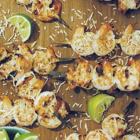 Coconut Lime Shrimp Skewers