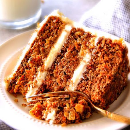 Layered Carrot Cake with Pineapple Cream Cheese Frosting