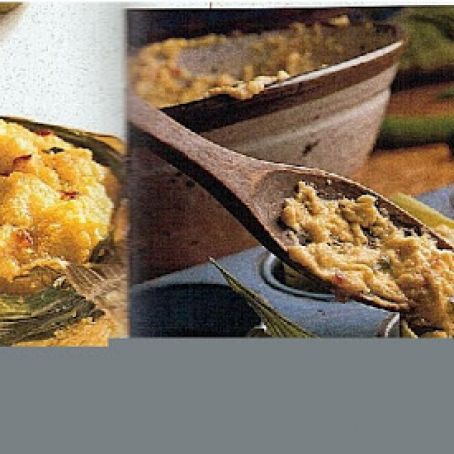 Individual Tamale Corn Cakes wrapped in corn husks