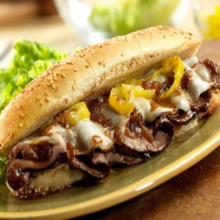 Dripping Roast Beef Sandwiches With Provalone