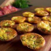 Mini Smoked Salmon Frittatas with Chive Creme Fraiche