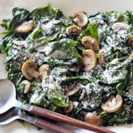 Sauteed Spinach with Mushrooms
