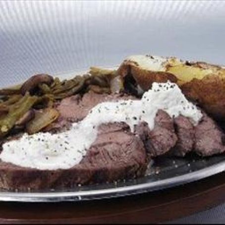 Beef Tenderloin with Garlic Horseradish Cream