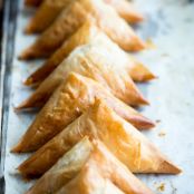 Grilled Chicken and Smoked Gouda Phyllo Triangles