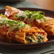 Spinach-Stuffed Manicotti with Vodka Blush Sauce