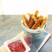 Low Carb & Gluten Free Eggplant “Fries” ( tried try again in deep fryer))