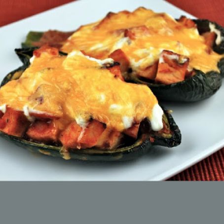 Chicken Stuffed Poblano Peppers