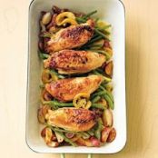 Pan-Roasted Chicken With Lemon-Garlic Green Beans