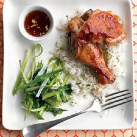 Teriyaki Chicken with Roasted Scallions