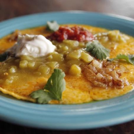 Easy Green Chile Enchiladas