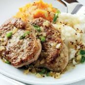 Maple-Mustard Pork Medallions with Two Potatoes