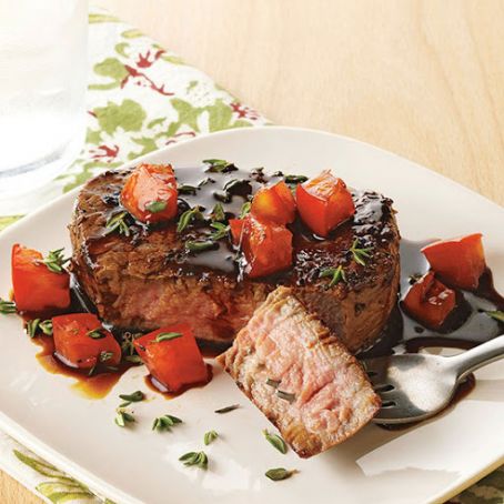 Beef Tenderloin with Balsamic Tomatoes