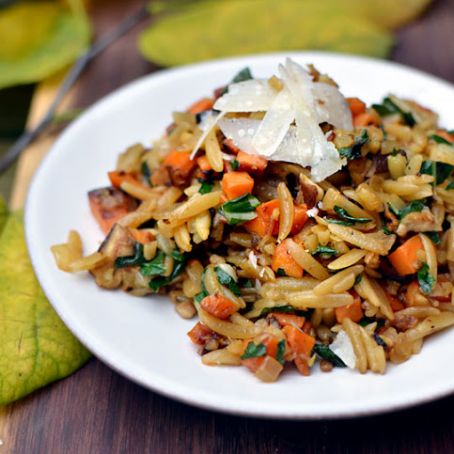 Orzo Caramelized with Fall Vegetables & Ginger