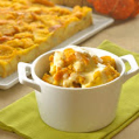 Pumpkin Bread Pudding With Gingered Crème Anglaise