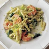 Shrimp, Leek, and Spinach Pasta