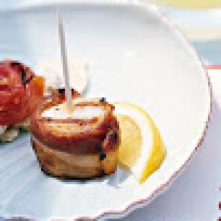 Grilled Scallops Wrapped in Prosciutto