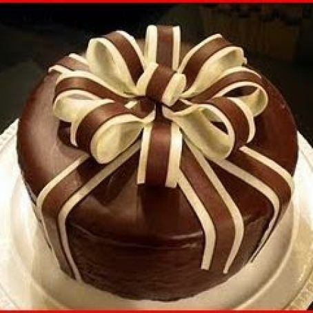 Spiced Chocolate Torte Wrapped in Chocolate Ribbons