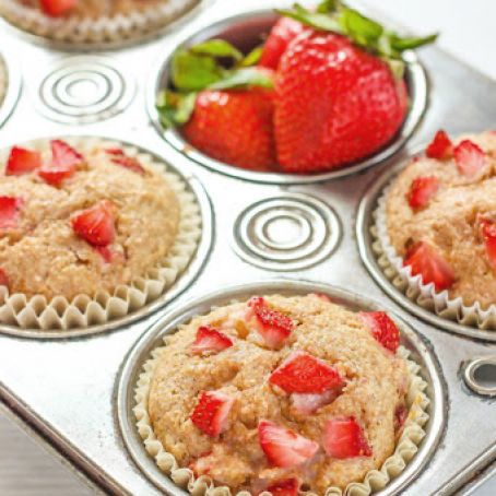 Whole Wheat Strawberry Muffins