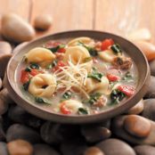 Rustic Italian Tortellini Soup
