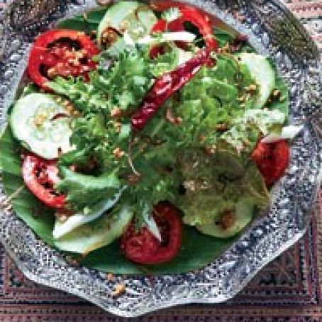 Lao Mixed Salad with Peanuts and Fried Shallots